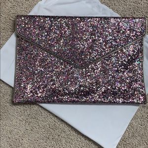 NWOT Rebecca Minkoff Leo Glitter Clutch